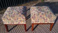 0911201920th Century Hares Antiques Made Pair of Down Stools 20d 20w 19h _1.JPG
